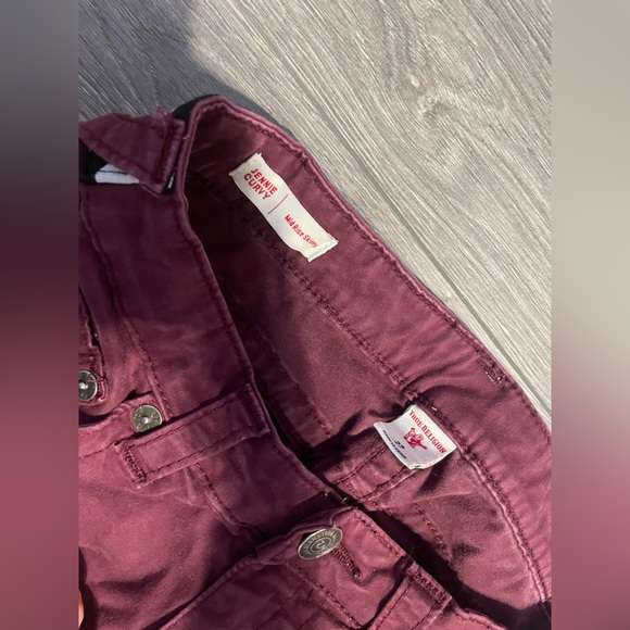 TRUE RELIGION burgundy Jennie curvy jeggings size 27 - Picture 5 of 8